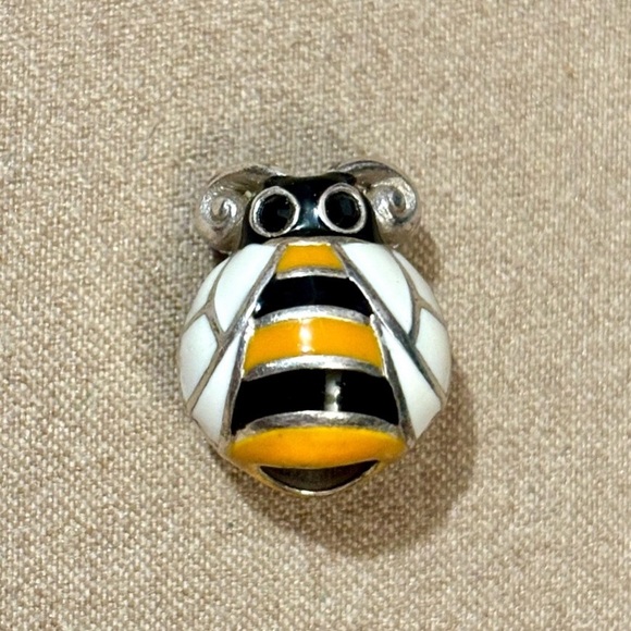 Large Bumblebee Charm Brighton Enamel Bead Bee Spacer - Picture 7 of 15